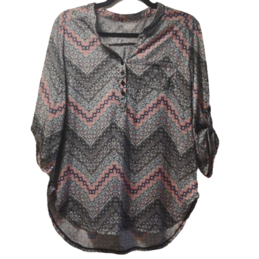 Women's Geometric Patterned Blouse